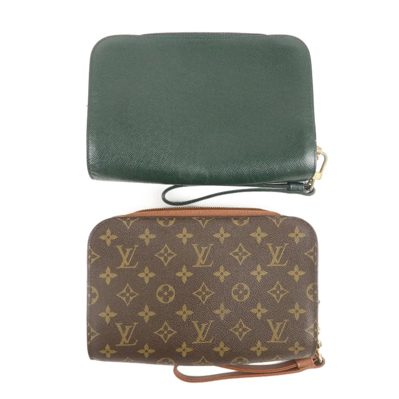 Louis Vuitton Monogram Taiga Set of 2 Cluch Bag M30184 M51790