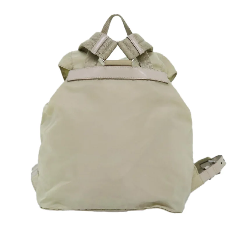 PRADA Backpack Nylon Cream  76124