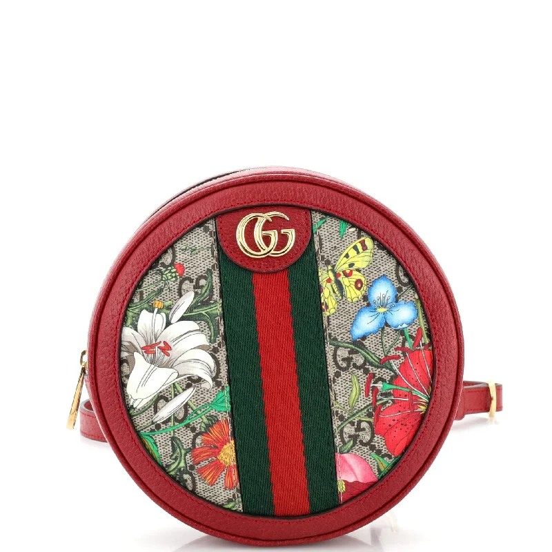 Gucci Ophidia Round Backpack Flora Gg