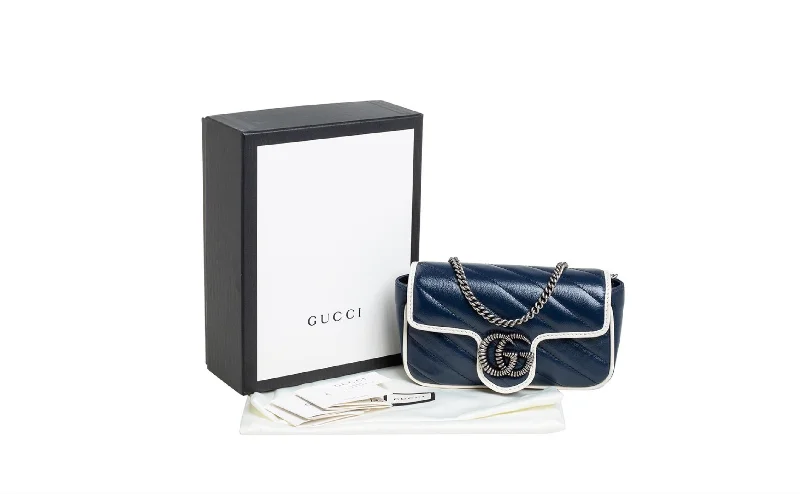 GUCCI GG MARMONT MINI CALFSKIN TORCHON BAG