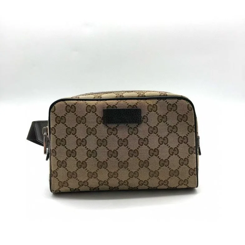 Gucci Beige Monogram Canvas Belt Bag Medium