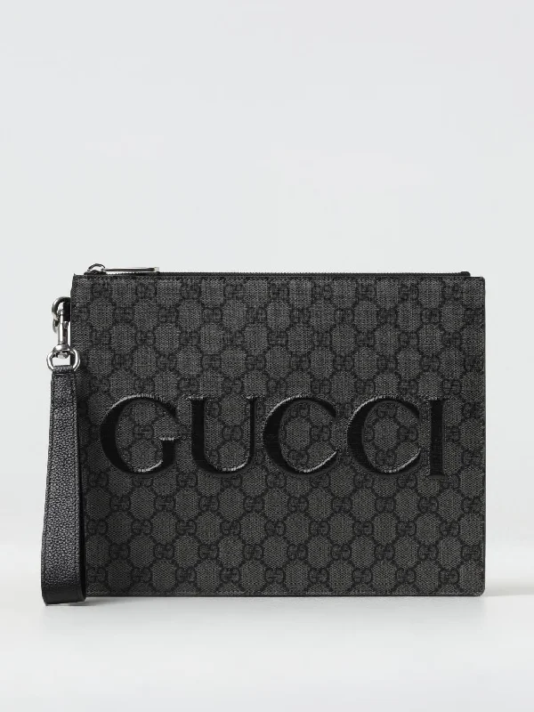 Gucci Briefcase Men Grey Men