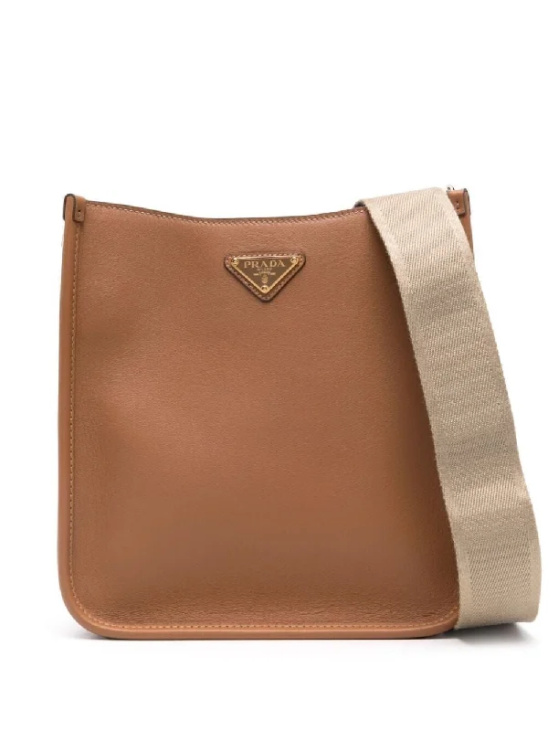 Prada Women Grained Leather Crossbody Bag