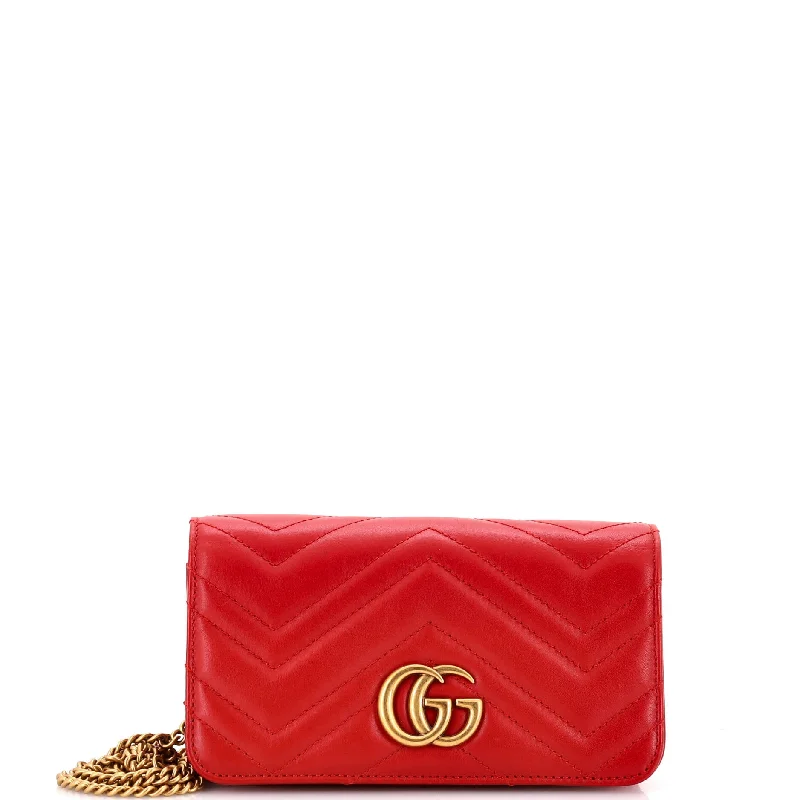 GG Marmont Chain Flap Bag Matelasse Leather Mini