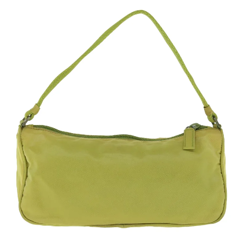 PRADA Accessory Pouch Nylon Yellow  64133