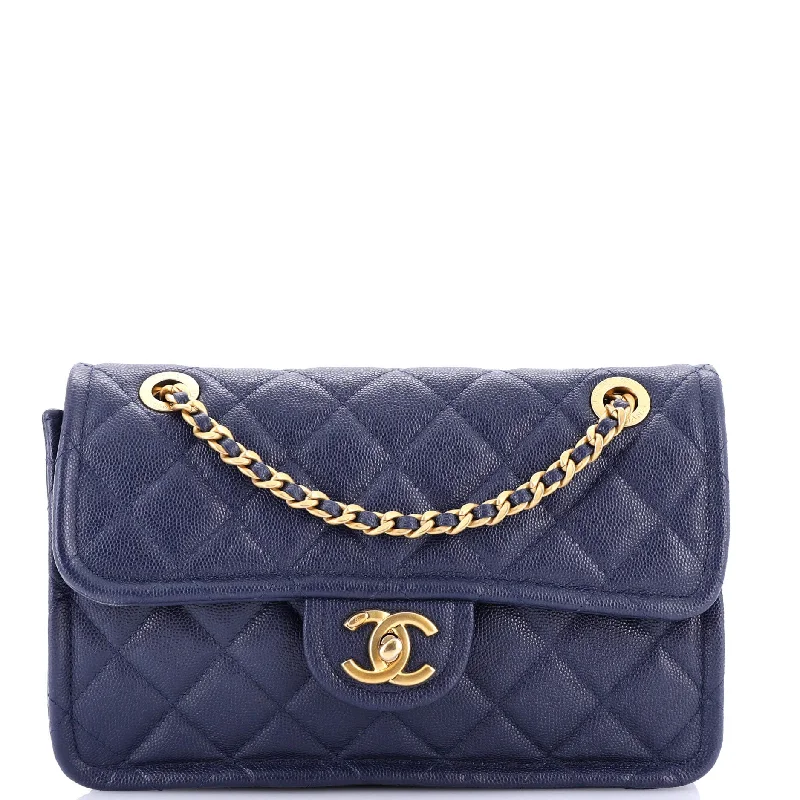 Sweet Classic Flap Bag Quilted Caviar Medium