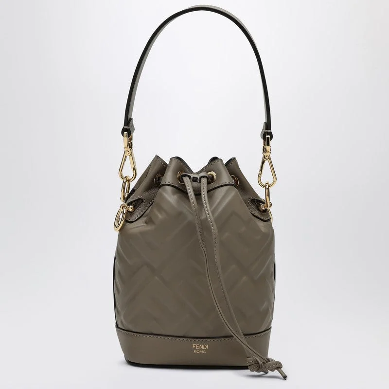 Fendi Mon Tresor Minibag In Dove-Coloured Leather Women