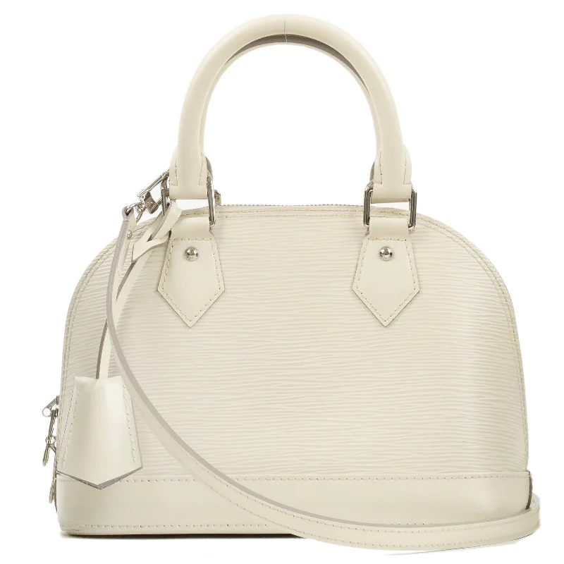 Louis Vuitton Epi Alma BB 2Way Bag Hand Bag Ivory M4085JUsed F/S