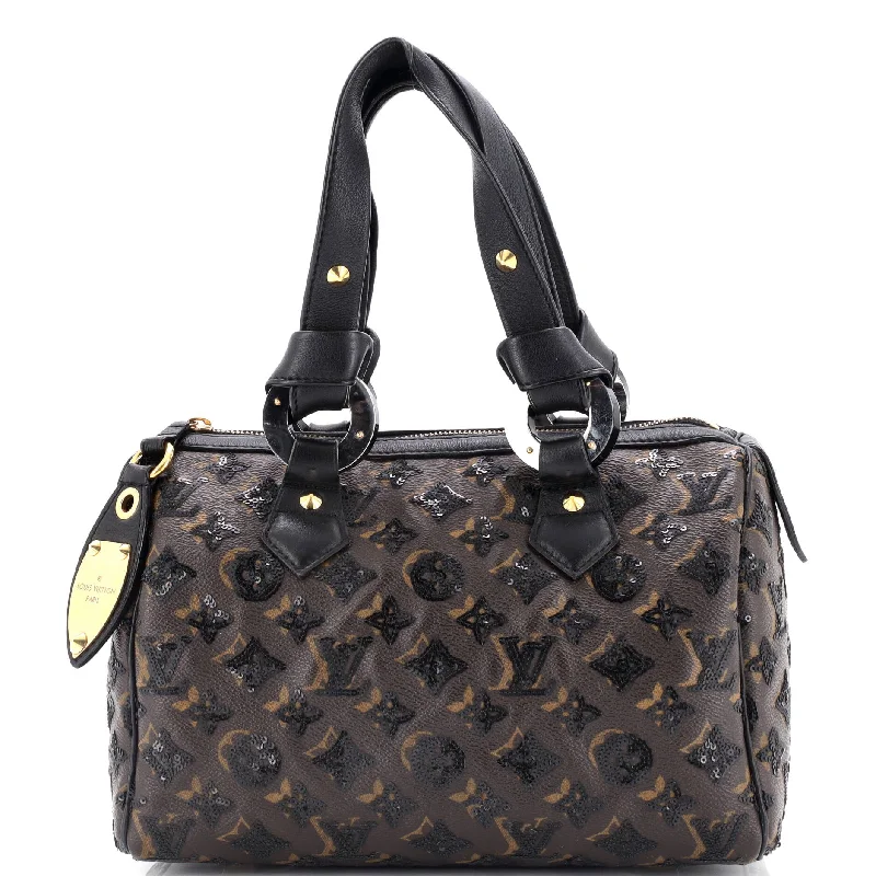 Speedy Handbag Limited Edition Monogram Eclipse Sequins 28