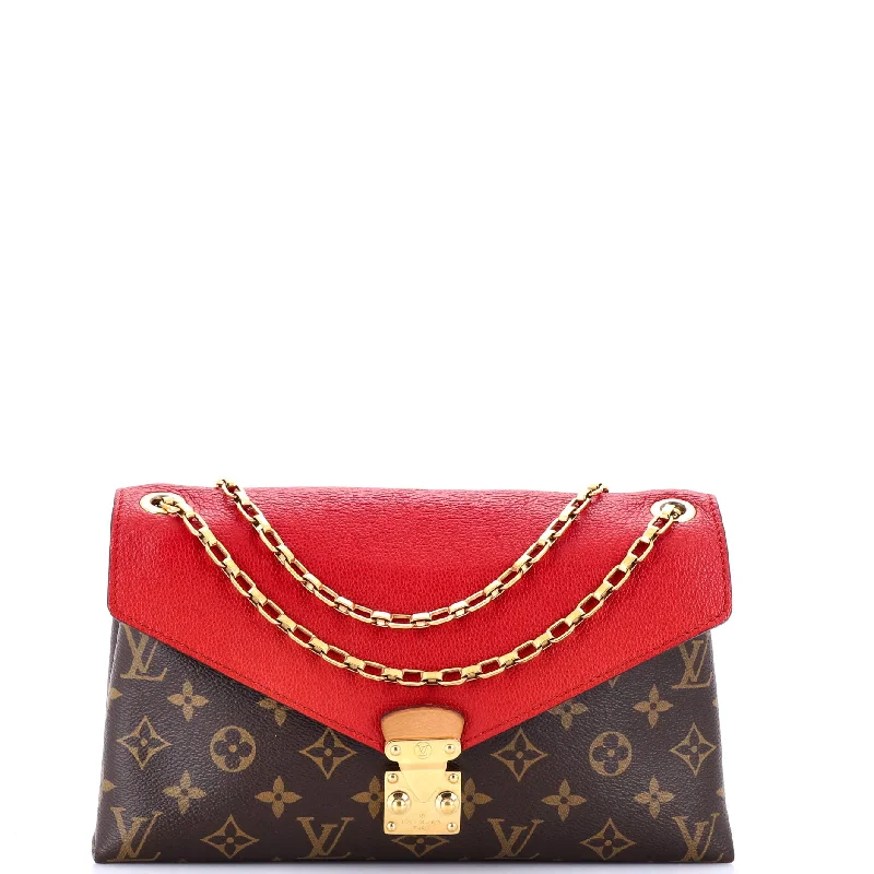 Pallas Chain Shoulder Bag Monogram Canvas and Calfskin