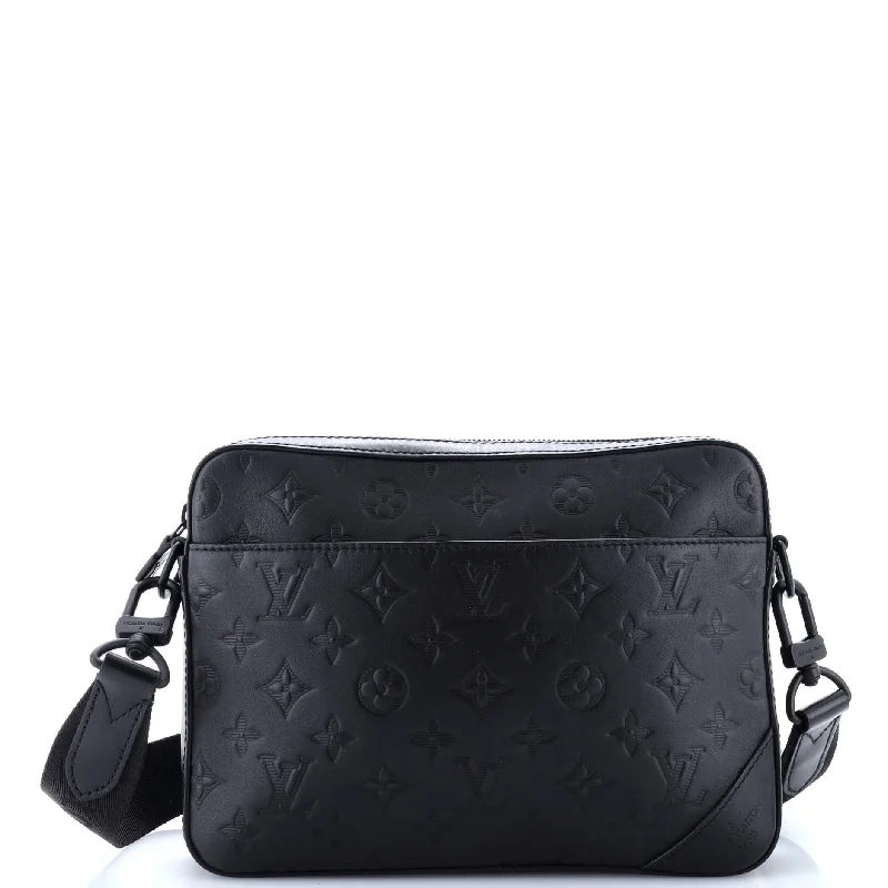 Duo Messenger Bag Monogram Shadow Leather