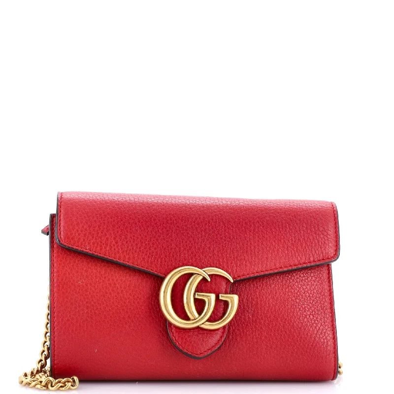 GG Marmont Chain Wallet Leather Mini