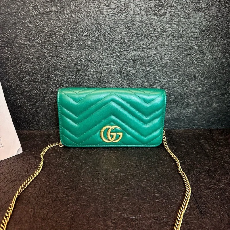 Gucci Bamboo Green Small WOC Chain Bag 18cm