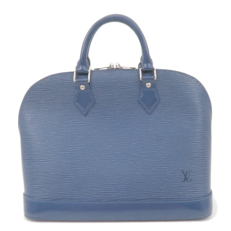 Louis Vuitton Epi Alma Hand Bag Myrtille Blue Navy M5214G