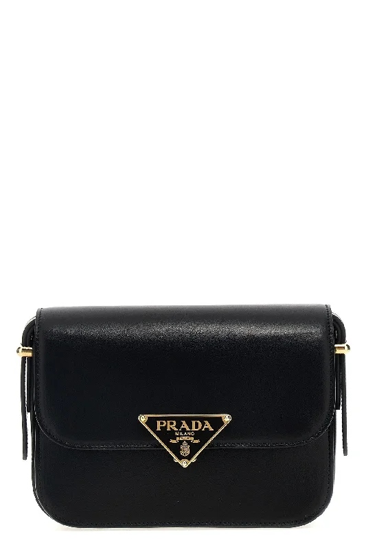 Prada Women Triangle Logo Shoulder Bag