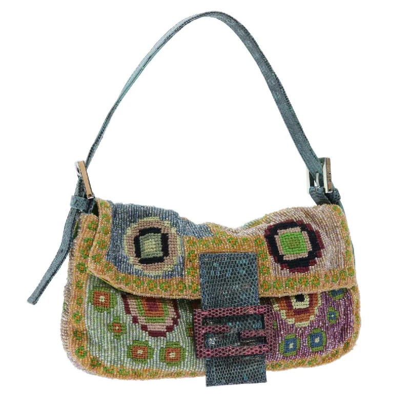 FENDI Mamma Baguette Shoulder Bag Beads Multicolor  yk8154A