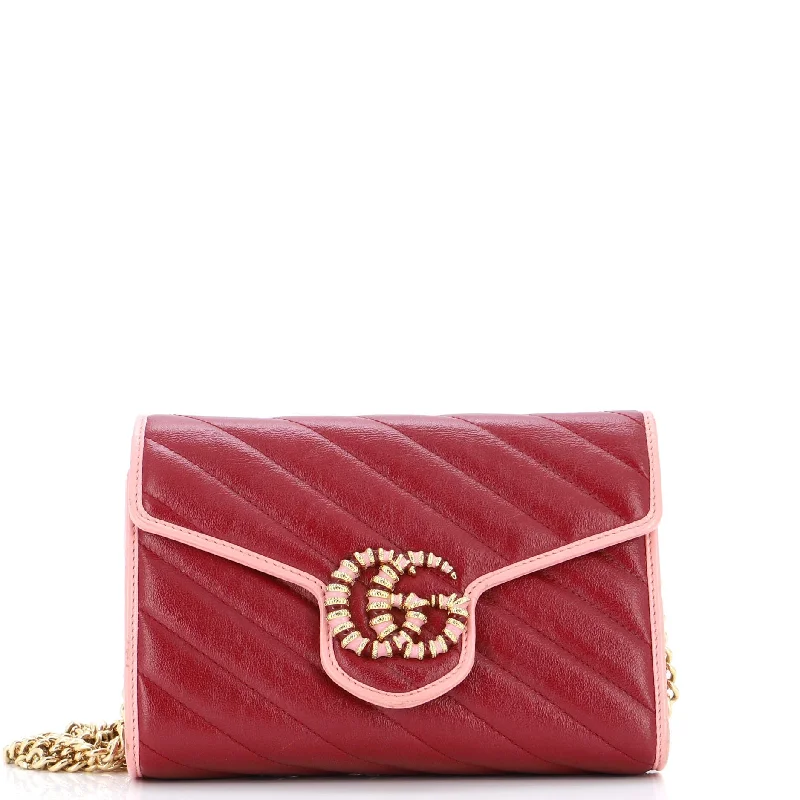 Gucci Gg Marmont Chain Wallet Diagonal