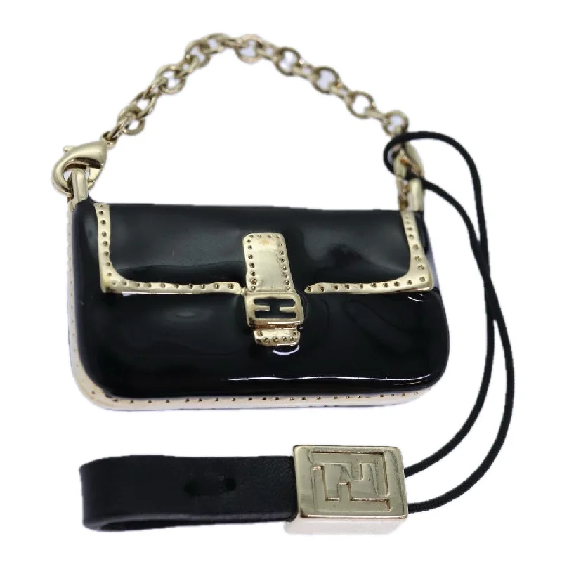 FENDI Mamma Baguette Motif Charm Black  ki4706