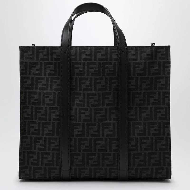 Fendi Shopper Bag In Ff Jacquard Fabric Men