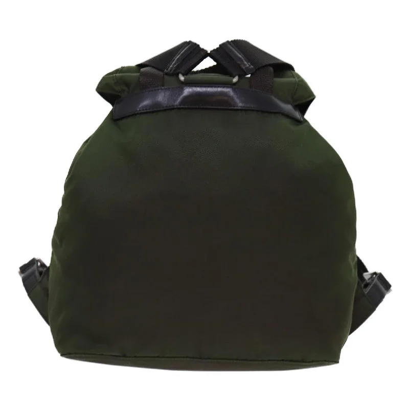 PRADA Backpack Nylon Khaki  69344