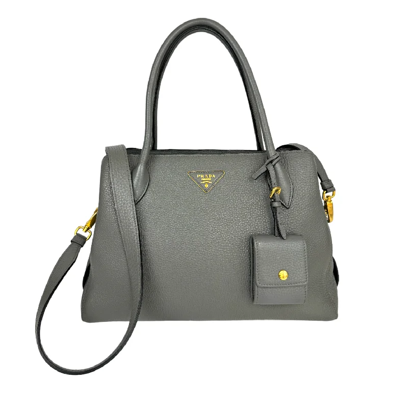 Prada Handbag Grey Vitello Daino