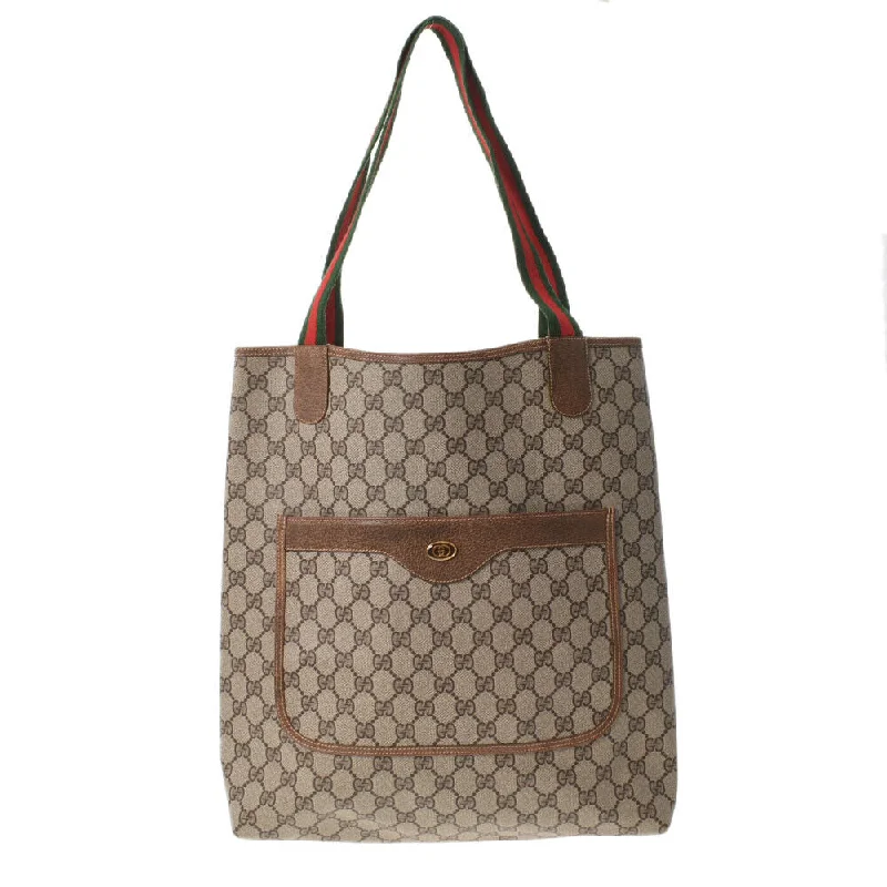 GUCCI WEB SHERRY LINE GG CANVAS TOTE