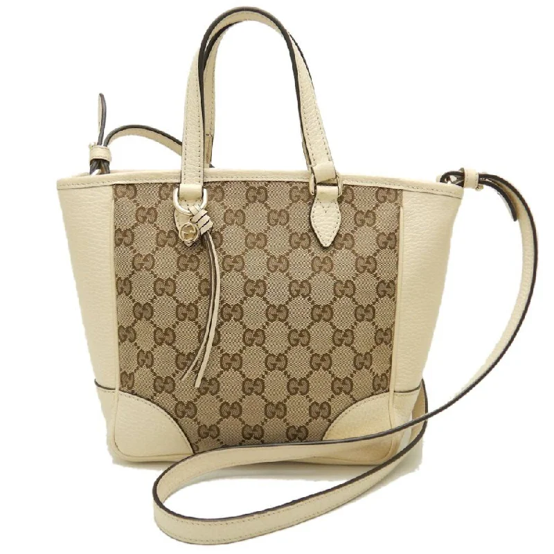 Gucci Handbag 2Way Gg Canvas/ Leather