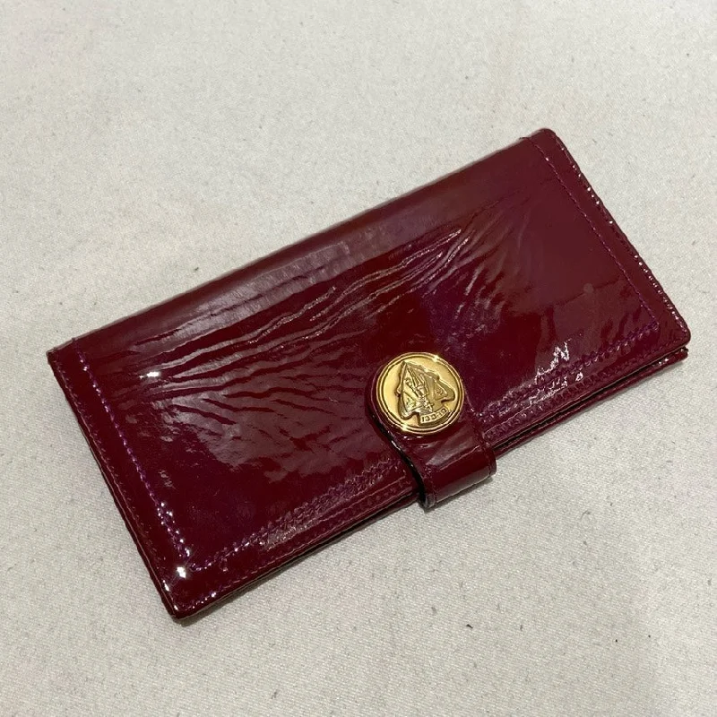 Gucci Christmas Tree Burgundy Patent Leather Wallet with Box