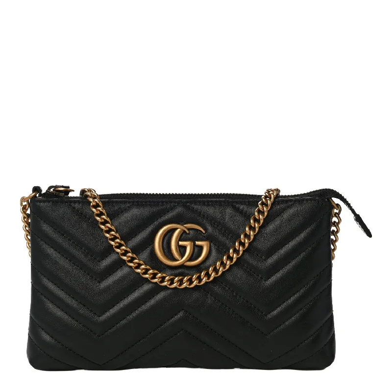 GUCCI GG CALFSKIN MATELASSE MARMONT MINI CHAIN BAG