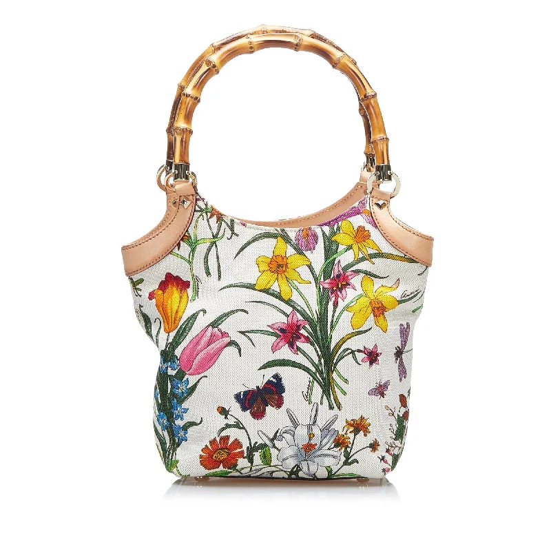 Gucci Bamboo Flora Handbag