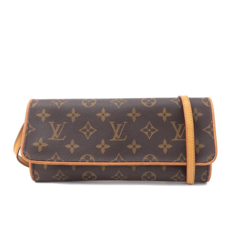 Louis Vuitton Monogram Pochette Twin GM 2Way Bag Brown M51852