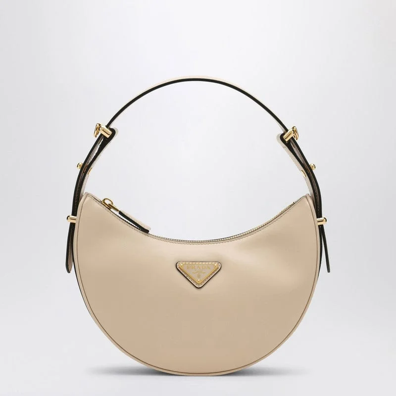 Prada Beige Leather Prada Arqué Bag Women