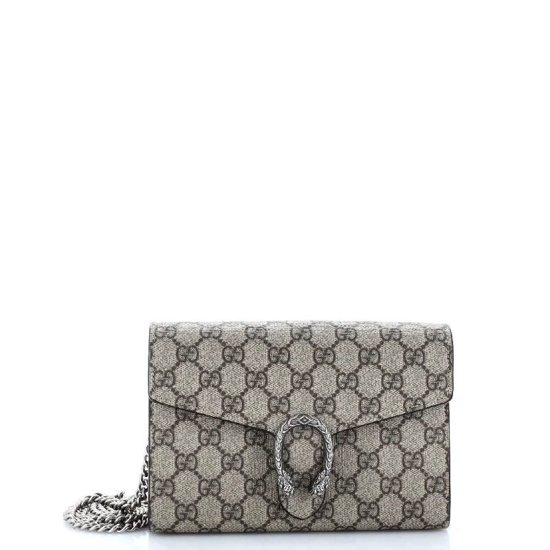 Dionysus Chain Wallet GG Coated Canvas Small