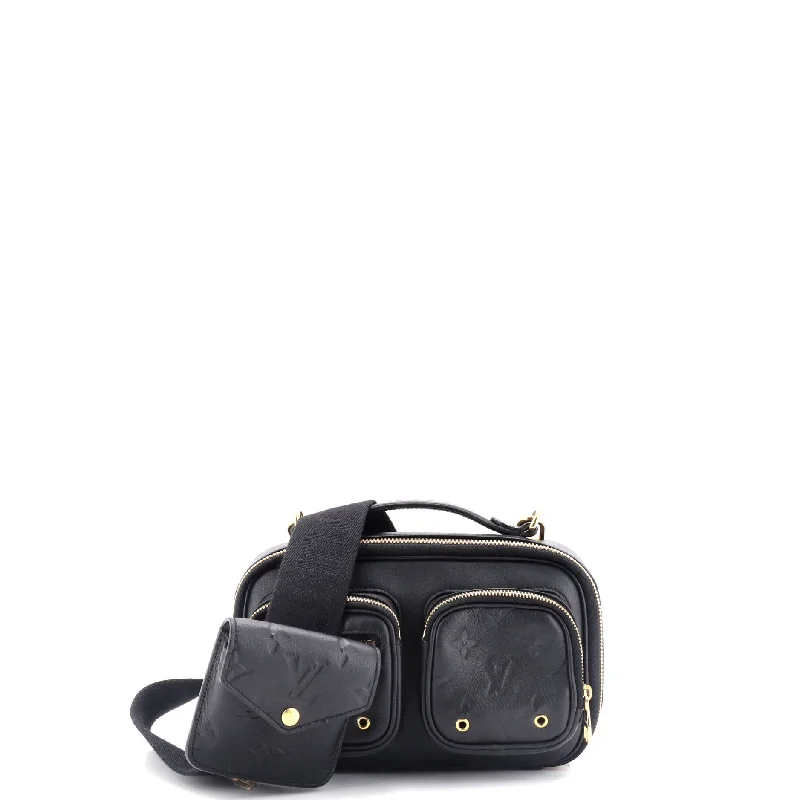 Utility Crossbody Bag Calfskin with Embossed Monogram Detail