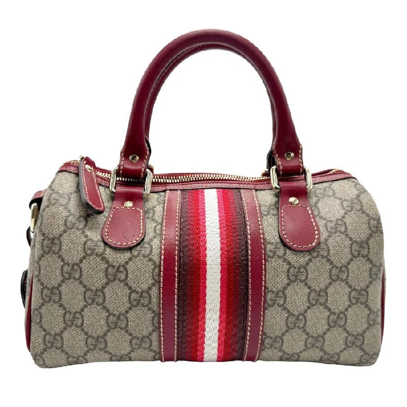 Gucci Handbag Red X Brown Pvc