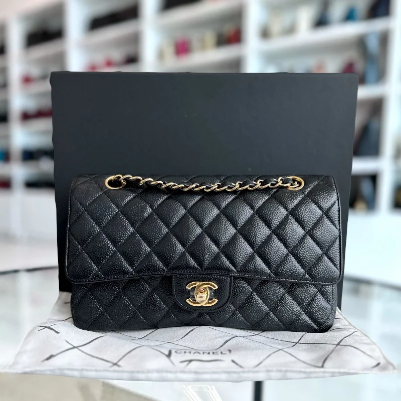 Caviar Classic Flap Quilted Calfskin Black GHW No 18