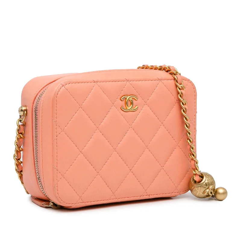 Chanel CC Quilted Lambskin Pearl Crush Camera Bag (Pv1zqe)