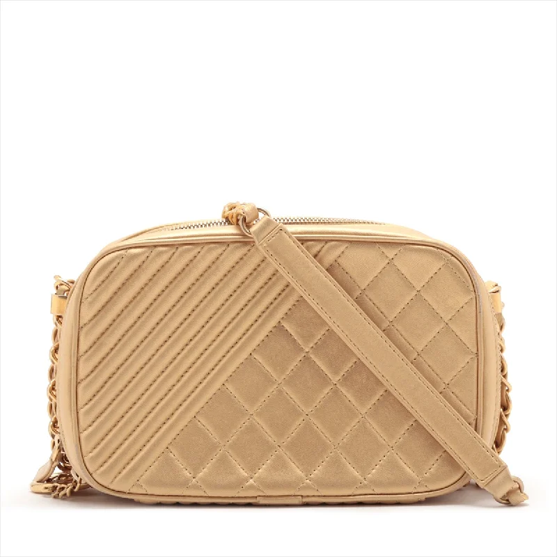 Chanel Coco Charm Chain Shoulder Bag Gold Gold  20th