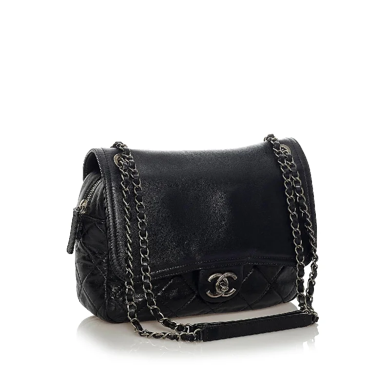 Chanel In The Mix Zip Flap Leather Crossbody Bag (34482)