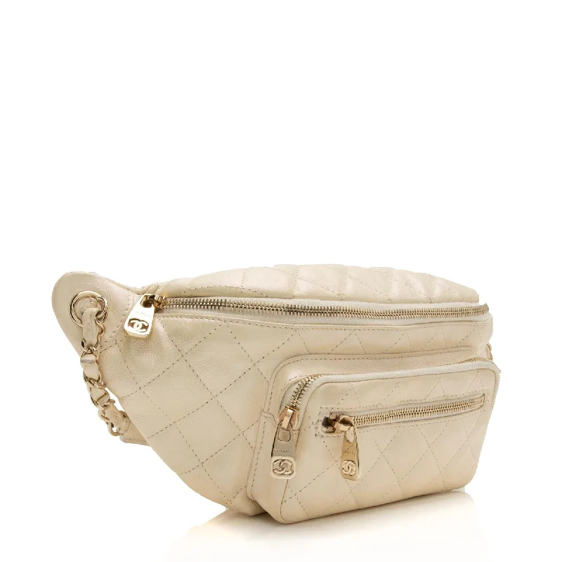 Chanel Iridescent Calfskin All About Waist Belt Bag (23914)