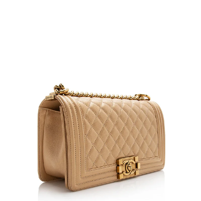 Chanel Iridescent Calfskin Old Medium Boy Bag (21920)