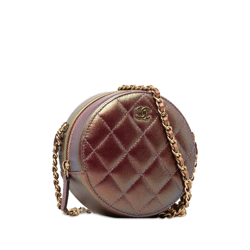 Chanel Iridescent Lambskin Round Crossbody (dOboxk)