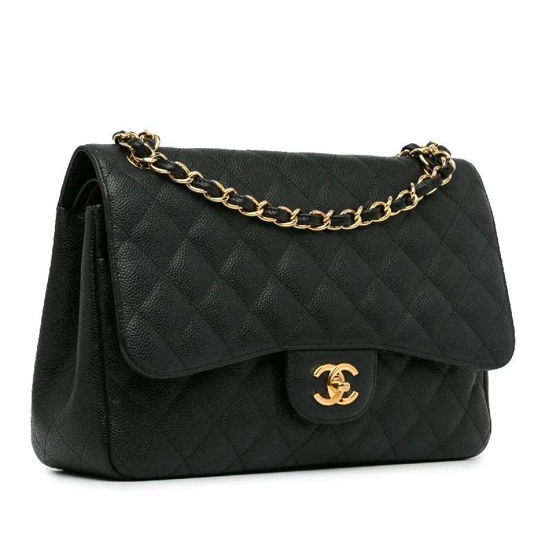 Chanel Jumbo Classic Caviar Double Flap (sybvnq)