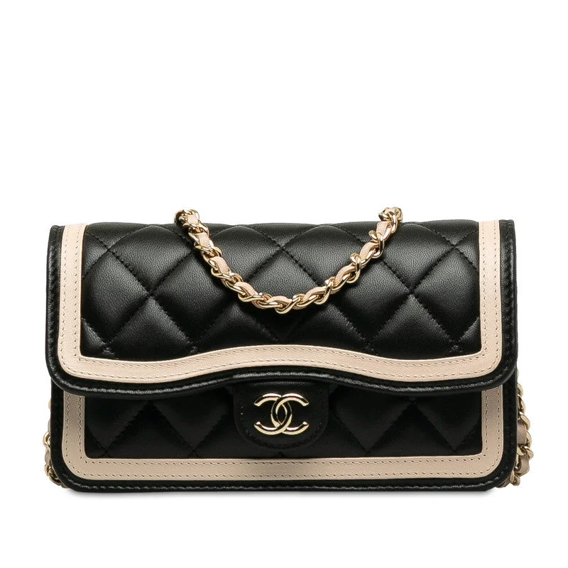 Chanel Mattress Cocomark ingle Flap Sloping Chain Shoulder Bag Black Pink  Lady Chanel