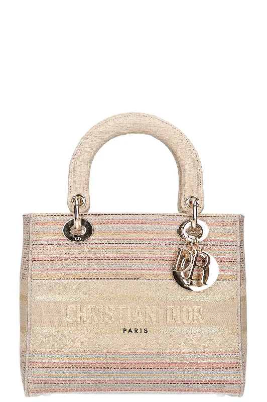 CHRISTIAN DIOR Lady Dior Bag Medium Gold Collection