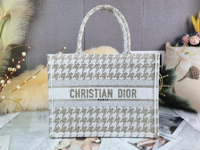 Christian Dior MeChristian Diorum Book Tote Gold White, For Women,  Handbags 14in/36cm